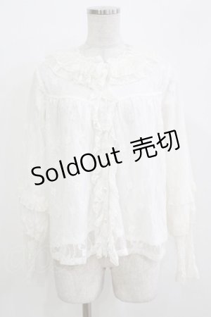 画像: 梓心蕾（海外ロリータブランド） / レースブラウス L オフ H-26-03-21-058-PU-BL-NS-ZH
