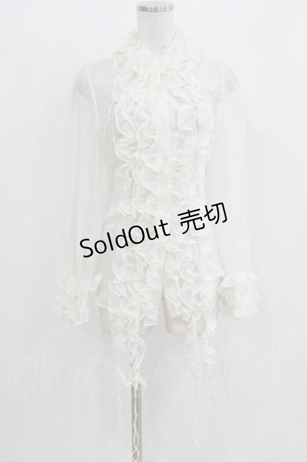 画像1: Hime Garden（海外ロリータブランド） / フリルブラウス L オフ H-26-03-21-059-PU-BL-NS-ZH (1)