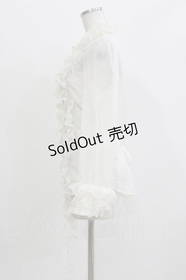 画像2: Hime Garden（海外ロリータブランド） / フリルブラウス L オフ H-26-03-21-059-PU-BL-NS-ZH (2)