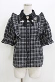 画像1: Rojita / ラッフルフリル配色ブラウス Free ブラックチェック H-26-03-21-060-LO-BL-NS-ZH (1)