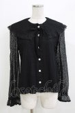 画像1: Ank Rouge / ビジューボタンレースブラウス M ブラック H-26-03-21-061-CA-BL-NS-ZH (1)