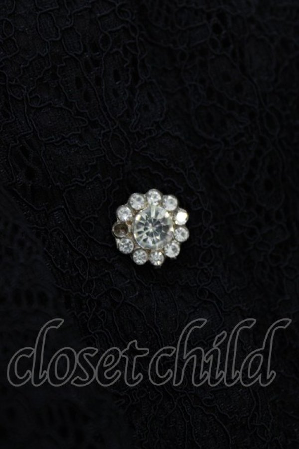 画像4: Ank Rouge / ビジューボタンレースブラウス M ブラック H-26-03-21-061-CA-BL-NS-ZH (4)