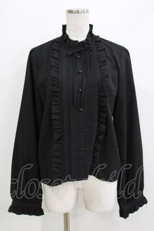 画像: DearMyLove / ハイネック ピンタックブラウス LL ブラック H-26-03-21-062-EL-BL-NS-ZH