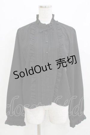 画像: DearMyLove / ハイネック ピンタックブラウス LL ブラック H-26-03-21-062-EL-BL-NS-ZH