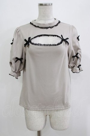 画像: Rojita / デコルテ開きリボンテレコトップス Free ベージュ H-26-03-21-067-LO-TO-NS-ZH