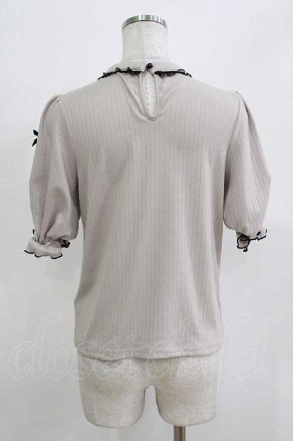 画像2: Rojita / デコルテ開きリボンテレコトップス Free ベージュ H-26-03-21-067-LO-TO-NS-ZH (2)