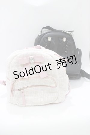 画像: Ank Rouge / 合皮スピンドルリュック+ツイードリュック  黒/ピンク H-26-03-21-074-CA-BG-NS-ZH