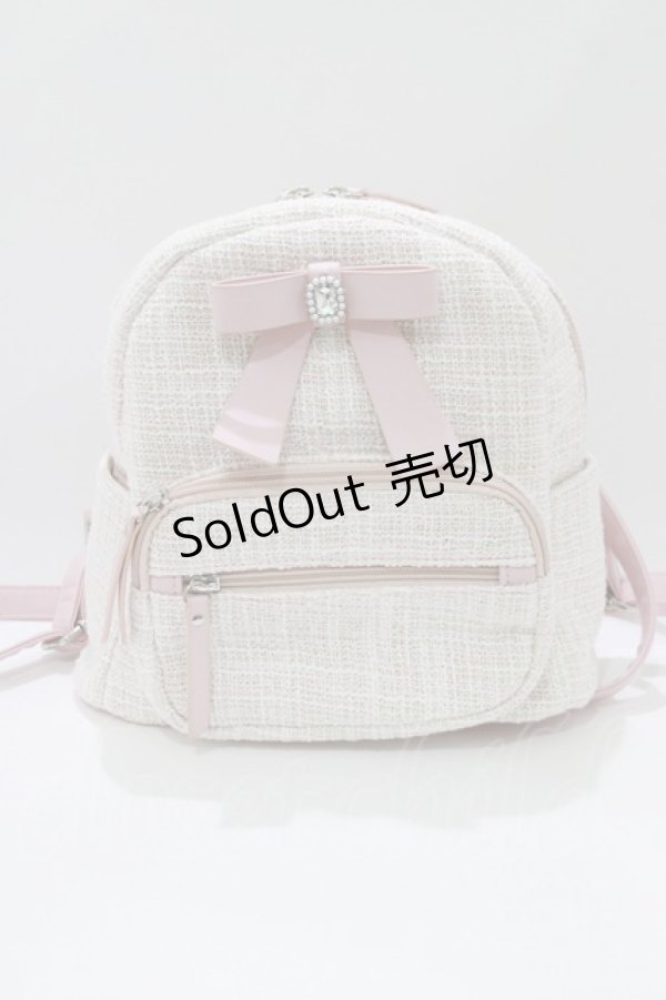 画像6: Ank Rouge / 合皮スピンドルリュック+ツイードリュック  黒/ピンク H-26-03-21-074-CA-BG-NS-ZH (6)