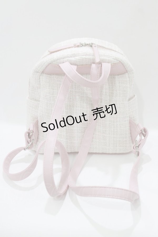 画像7: Ank Rouge / 合皮スピンドルリュック+ツイードリュック  黒/ピンク H-26-03-21-074-CA-BG-NS-ZH (7)