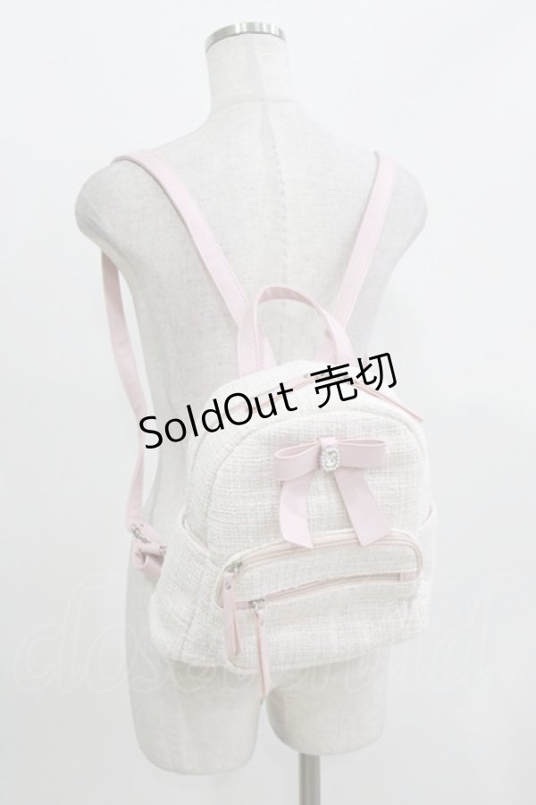 画像10: Ank Rouge / 合皮スピンドルリュック+ツイードリュック  黒/ピンク H-26-03-21-074-CA-BG-NS-ZH (10)