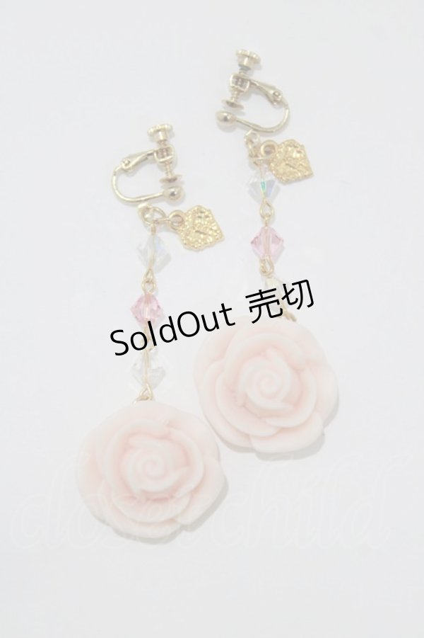 画像1: BABY,THE STARS SHINE BRIGHT / Rose Boudoirイヤリング  ピンク H-26-03-21-076-BA-AC-NS-ZH (1)