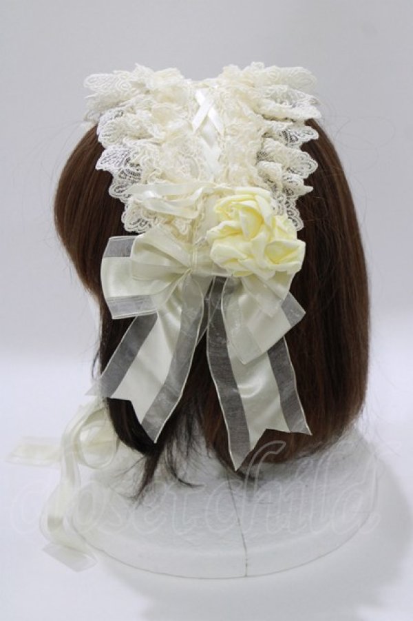 画像2: ALICE and the PIRATES / エアリーローズヘッドドレス  生成り H-26-03-21-078-PA-AC-NS-ZH (2)