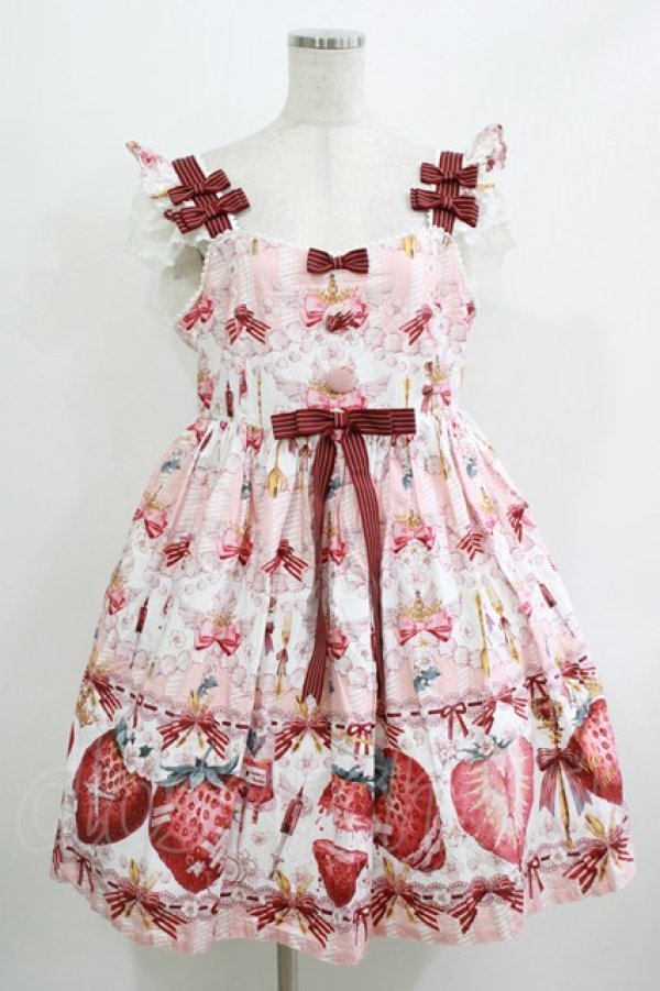 画像1: 三千空相（海外ロリータブランド） / 草莓革命ジャンパースカート XL オフ H-26-03-21-007-PU-OP-NS-ZH (1)