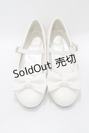 画像: axes femme kawaii / ローヒールリボンパンプス L オフ H-26-03-21-081-AX-SH-NS-ZH