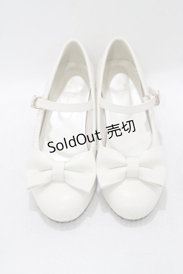 画像1: axes femme kawaii / ローヒールリボンパンプス L オフ H-26-03-21-081-AX-SH-NS-ZH (1)