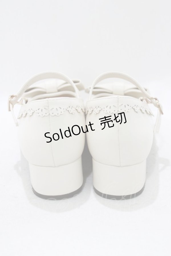 画像3: axes femme kawaii / ローヒールリボンパンプス L オフ H-26-03-21-081-AX-SH-NS-ZH (3)