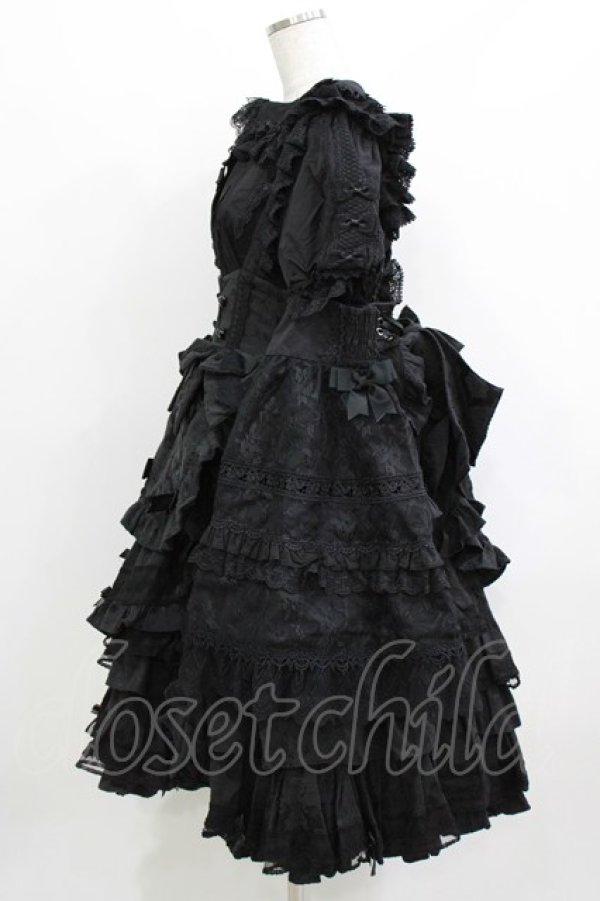 画像2: Lost Aqua（海外ロリータブランド） / Hybrid Moonlight Dollジャンパースカートセット ブラウスXXL/スカートXL ブラック H-26-03-21-010-PU-OP-NS-ZH (2)