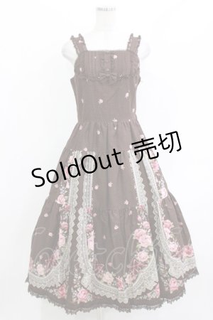 画像: Innocent World / ラウレッタローズジャンパースカート L ショコラ H-26-03-21-011-IW-OP-NS-ZH