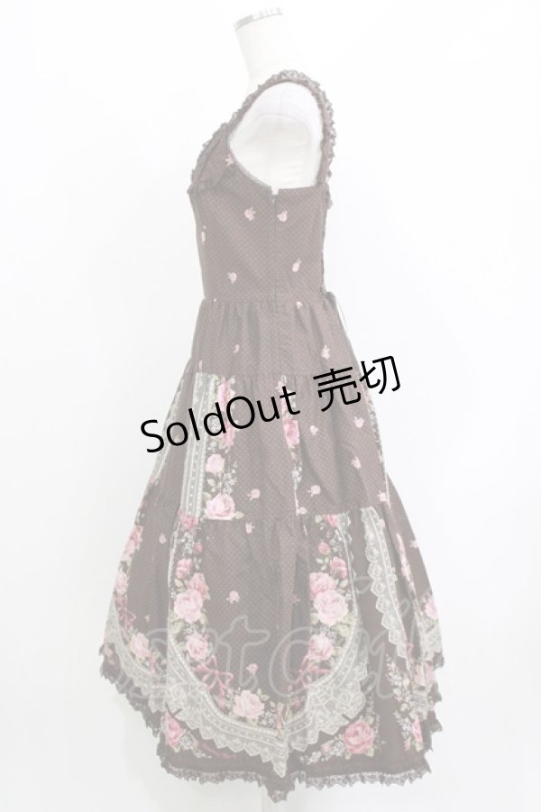 画像2: Innocent World / ラウレッタローズジャンパースカート L ショコラ H-26-03-21-011-IW-OP-NS-ZH (2)