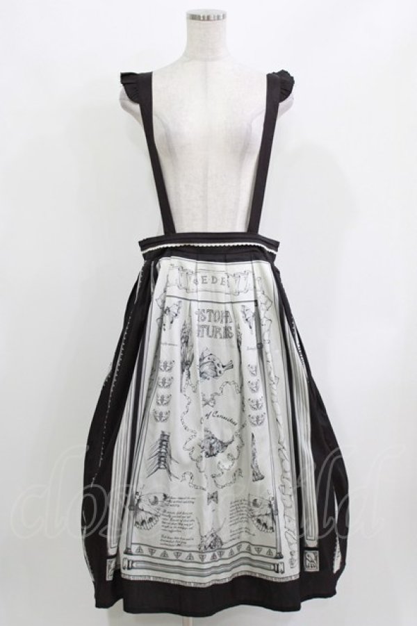 画像1: Medee（海外ロリータブランド） / サスペンダースカート XL ブラック H-26-03-21-016-PU-SK-NS-ZH (1)