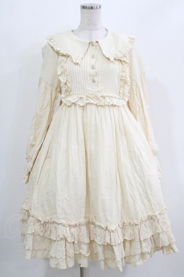 画像1: LegoHouse（海外ロリータブランド） / ヨーク切替ワンピース L 生成り H-26-03-21-003-PU-OP-NS-ZH (1)