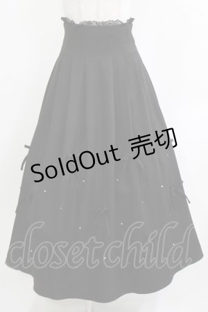 画像: couture BY ROJITA / ランダムリボンロングフレアスカート Free ブラック H-26-03-21-017-GO-SK-NS-ZH