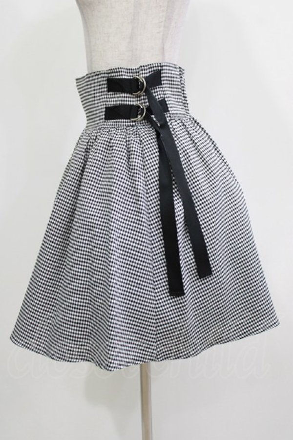 画像2: Ank Rouge / サイドリボンギャザースカート M ブラック H-26-03-21-021-CA-SK-NS-ZH (2)