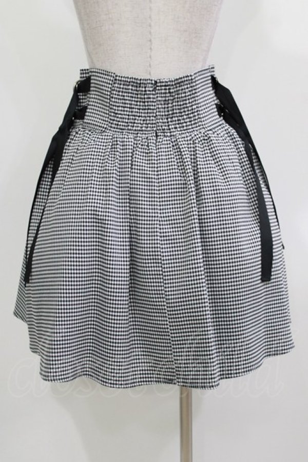 画像3: Ank Rouge / サイドリボンギャザースカート M ブラック H-26-03-21-021-CA-SK-NS-ZH (3)