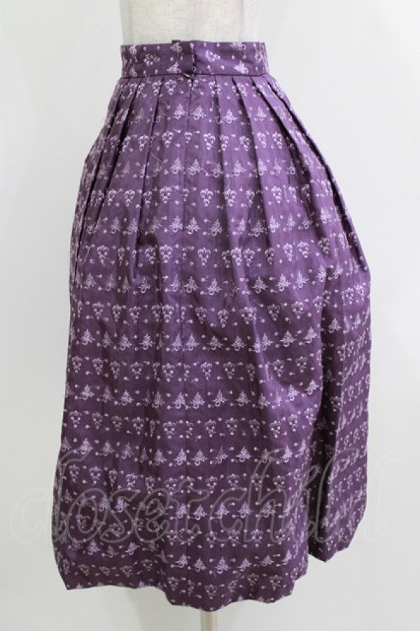 画像2: Jane Marple / グリッターエンブロイダリースカート  紫 H-26-03-22-027-JM-SK-KB-ZH (2)