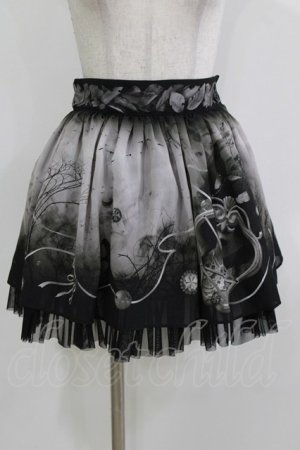 画像: abilletage / ヴィランズ柄シフォンスカート(ミニ) ミニ丈  H-26-03-22-030-GO-SK-KB-ZH