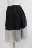 画像2: MARBLE / 配色ペチコート  ブラック×グレー H-26-03-22-034-GO-SK-KB-ZH (2)