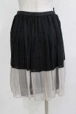 画像3: MARBLE / 配色ペチコート  ブラック×グレー H-26-03-22-034-GO-SK-KB-ZH (3)