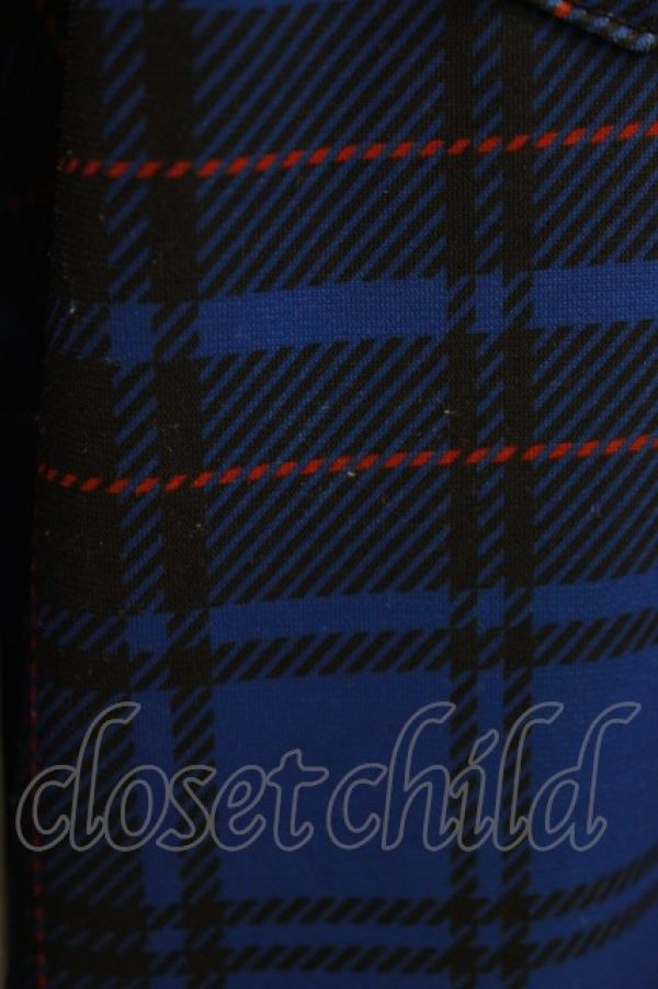 画像4: LISTEN FLAVOR / イナズマずっきゅん チェックジャージパンツ  ブルーチェック H-26-03-22-038-PU-PA-KB-ZH (4)