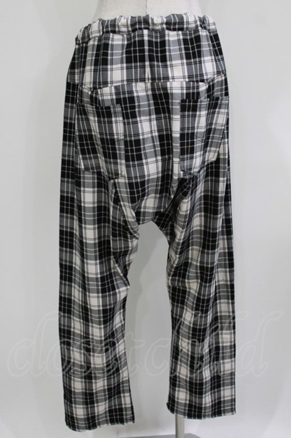 画像3: ALGONQUINS / チェックサルエルパンツ  オフ×ブラック H-26-03-22-040-AL-PA-KB-ZH (3)