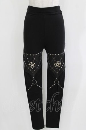 画像: Restyle / PENTAGRAM HARNESS LEGGINGS M ブラック H-26-03-22-044-GO-PA-KB-ZH