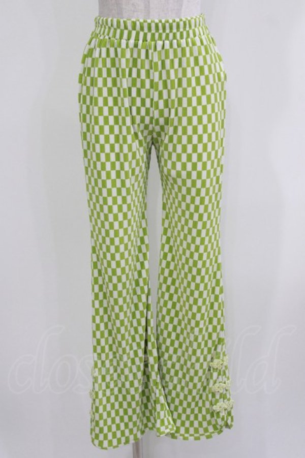 画像1: Candy Stripper / EASY FLARE CHINA PANTS  ライトグリーン H-26-03-22-046-PU-PA-KB-ZH (1)