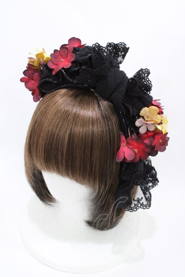 画像1: Hoshibako Works / 繁花集カチューシャ  ブラック H-26-03-22-1001-LO-AC-NS-ZH (1)