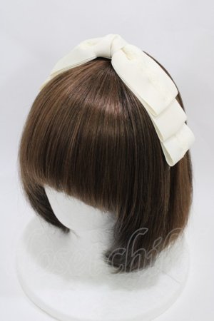 画像: m petit by misako / AM*NIリボンカチューシャ  オフ H-26-03-22-1004-LO-AC-NS-ZH