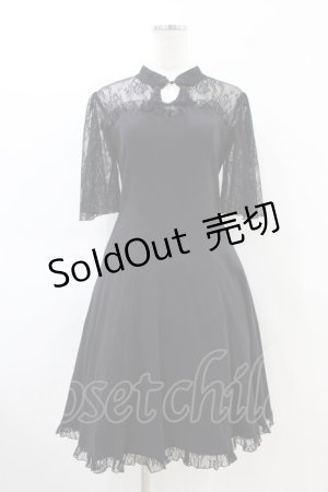 画像: ALICE and the PIRATES / レース切替カットワンピース Free ブラック H-26-03-22-1032-PA-OP-NS-ZH