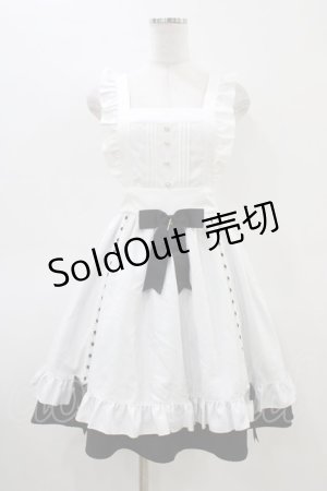 画像: Amavel / Dark Chember Maidミドルエプロンジャンパースカート Free ブラック H-26-03-22-1034-CA-OP-NS-ZH