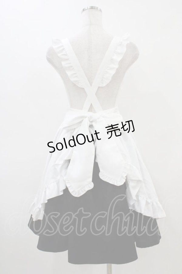 画像2: Amavel / Dark Chember Maidミドルエプロンジャンパースカート Free ブラック H-26-03-22-1034-CA-OP-NS-ZH (2)