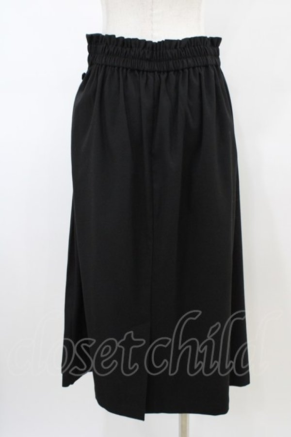 画像2: axes femme / サイドプリーツナロースカート M ブラック H-26-03-22-1038-AX-SK-NS-ZH (2)