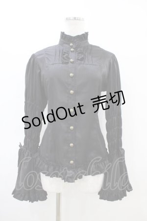 画像: metamorphose / シャーリング姫袖ブラウス Free ブラック H-26-03-22-1044-ME-BL-NS-ZH