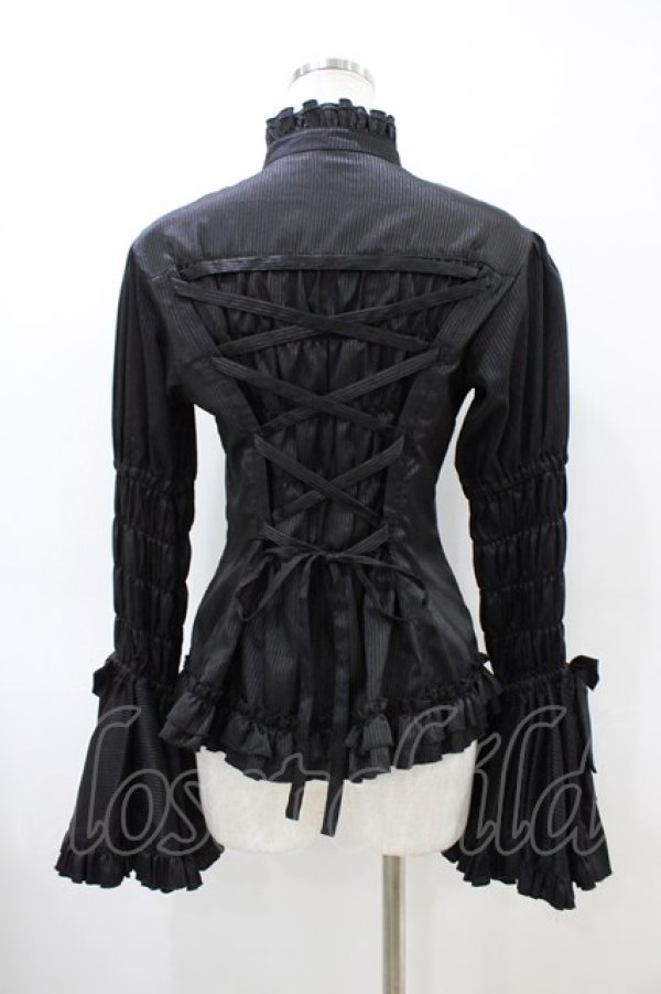 画像2: metamorphose / シャーリング姫袖ブラウス Free ブラック H-26-03-22-1044-ME-BL-NS-ZH (2)