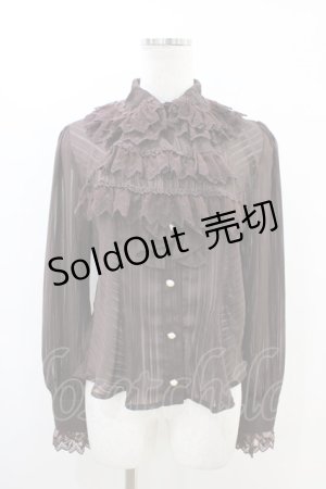 画像: BABY,THE STARS SHINE BRIGHT / ストライプシフォンジャボ付丸衿ブラウス Free ブラウン H-26-03-22-1048-BA-BL-NS-ZH