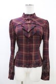 画像1: Victorian maiden / プレッピーチェックブラウス Free ボルドー H-26-03-22-1049-CL-BL-NS-ZH (1)