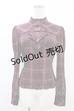 画像: Victorian maiden / プレッピーチェックブラウス Free ボルドー H-26-03-22-1049-CL-BL-NS-ZH