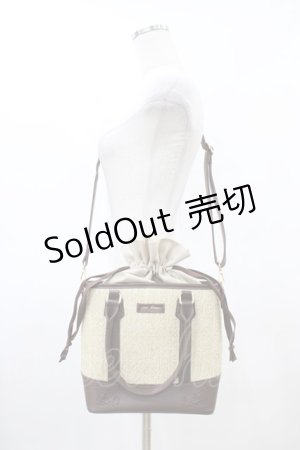 画像: axes femme / 合皮×雑材バイカラーバッグ  ブラウン H-26-03-22-1007-AX-BG-NS-ZH