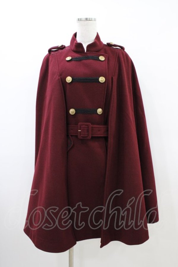 画像1: axes femme / ナポレオンマント風コート M ワイン H-26-03-22-1062-AX-CO-NS-ZH (1)