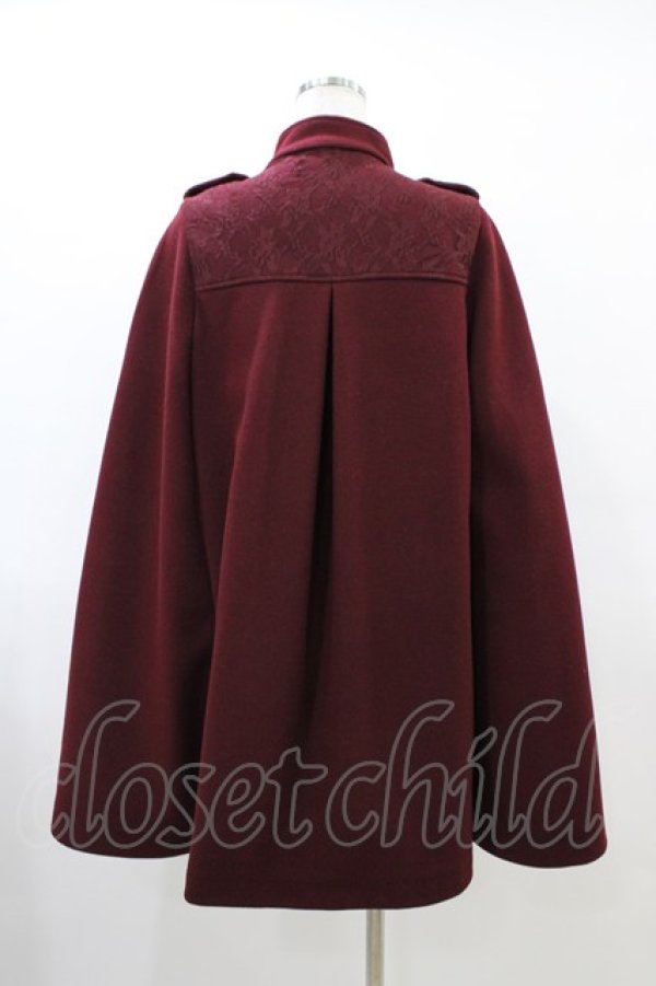 画像2: axes femme / ナポレオンマント風コート M ワイン H-26-03-22-1062-AX-CO-NS-ZH (2)